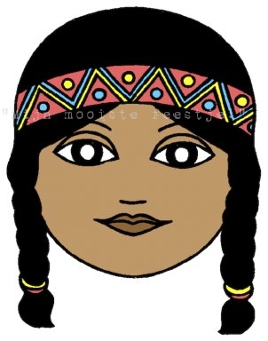 Saga Kreunt Grillig Masker indiaan - Mijn mooiste feestje